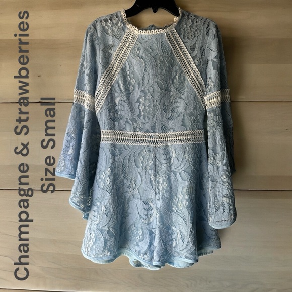 Champagne & Strawberries Pants - Champagne & Strawberries Romper size Small